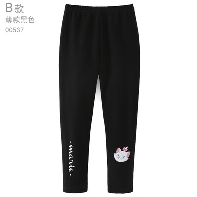 

Disney girls leggings children spring&autumn cotton wear pants baby Slim child girl foreign trousers Y00537 black 150cm suitable 145-155 cm