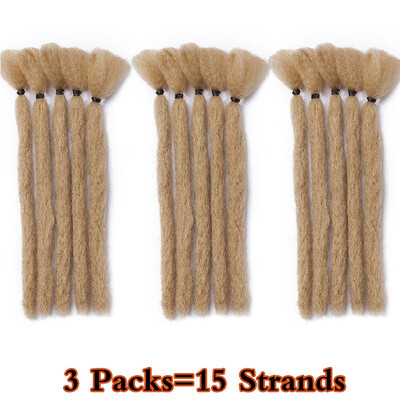 

3 Packs Short Dreadlocks Extensions Soft Synthetic Crochet Twist Hair Braids Faux Locs Dread Hairpieces Reggae Hippie Style