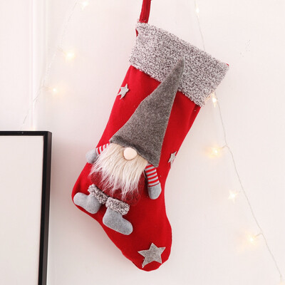 

Toponeto Christmas Ornaments Faceless Doll Christmas Socks Candy Bag Gift Bag