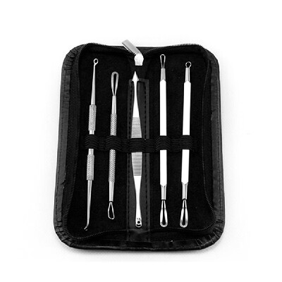 

5Pcs Blackhead Acne Comedone Pimple Blemish Extractor Remover Stainless Steel Tool Kit