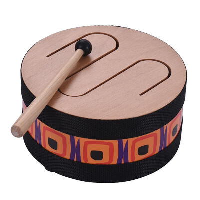 

8 Inch Wooden Floor Drum Gathering Carnival Rhythm Percussion Musical Instrument for Kids Children