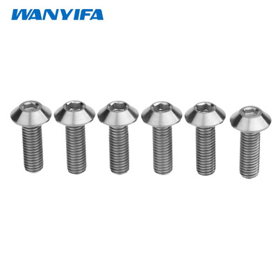 

Titanium Ti M8X25mm Allen Button Head Bolt Golden Titanium Rainbow Finish Bicycle Screws 6pcslot