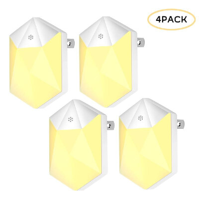 

4 Pack LED Plug-in Night Light 05W Warm White Wall Lights with Dusk-to-Dawn Sensor for Nursing Baby Kids Childrens Room Bedroom