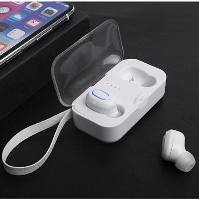 

Bluetooth headset 50 binaural call Bluetooth headset mini Bluetooth with charging compartment