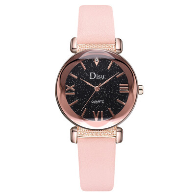 

RM Fashion Simple Starry Sky Watch Quartz Leather Belt Ladies Simulates Watch