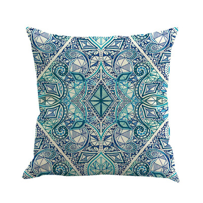 

〖Follure〗Geometry Painting Linen Cushion Cover Throw Pillow Case Sofa Home Decor A