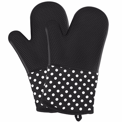

Silicone Oven Mitts - Heat Resistant to 572 °F Kitchen Oven Gloves 1 Pair