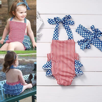 

2017 Cute Baby Girl Clothes Striped Spring Outfits Princess Jumpsuits Cotton Rompers 0-24 Months
