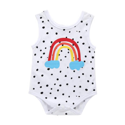 

Cute Dot Print Romper Sleeveless Cotton O-Neck Infant Baby Summer Jumpsuit