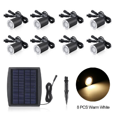 

32V 02W 8PCS Solar Deck Lights IP65 Waterproof Solar Garden Light Sensing Garden Paths Underground Lamp LED Floor Light Warm Whi