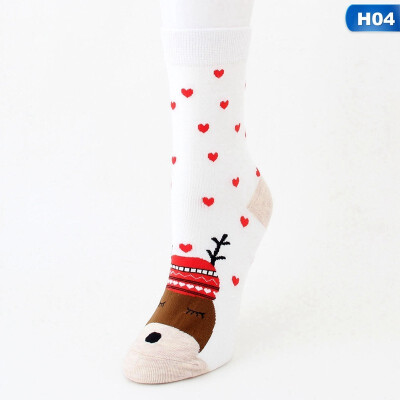 

Womens Socks Warm Christmas Cotton Socks Cosy Female Cute Animal Printed Hosiery