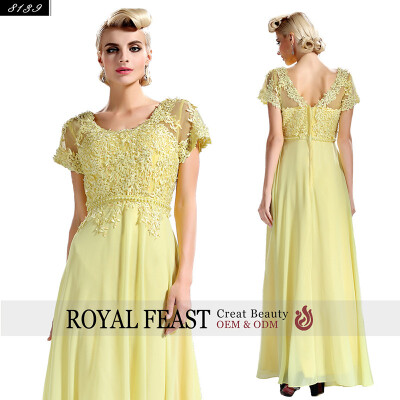 

Summer sexy backless V-Neckline Ruffle Chiffon long evening Dress for women party