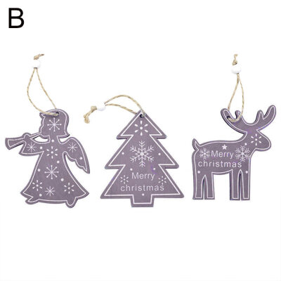 

3Pcs Christmas Tree Xmas Hanging Ornament Deer Angel Pendant Party Home Decor