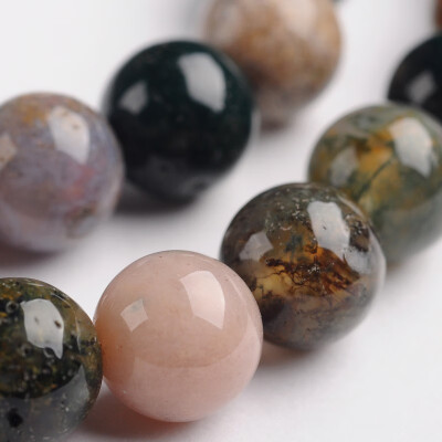 

Round Natural Indian Agate Gemstone Bead Strands 8mm Hole 1mm about 48pcsstrand 149