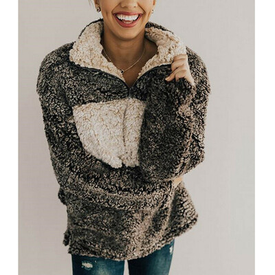 

Winter Women Faux Fur Coat Warm Jacket Plush Coats Casual Outerwear Overcoat