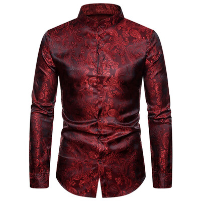 

Toponeto Fashion Personality Mens Casual Senior lapel Diamond velvet T Shirt Top Blouse