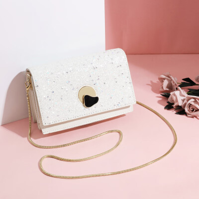 

The Korean version of Joker Sequin chain bag fashion shoulder bag buckle small square bag