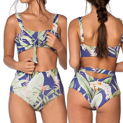 

Roseonmyhand Women Print Fashion Push-Up Padded Bra Beach Bikini Set Swimsuit Swimwear