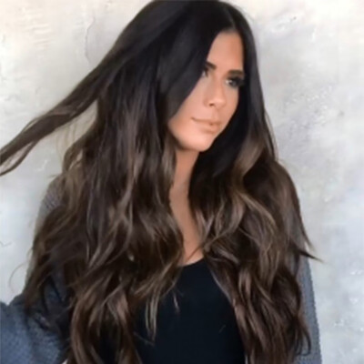 

〖Follure〗Natural Long Wavy Brown Wig Rose Net Fashion Synthetic Curly Wigs Women