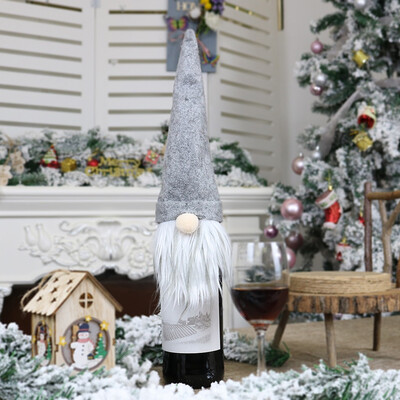 

Siaonvr Christmas Champagne Bottle Cover Dress Up Decoration Christmas Faceless Doll