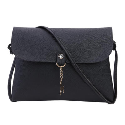 

Solid Color Deer Pendant Shoulder Handbags Women PU Leather Crossbody Bags