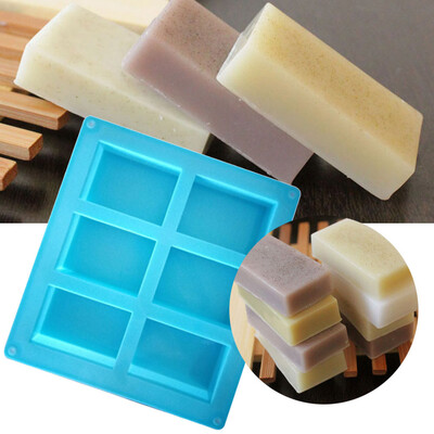

JPGIF 6-Cavity Rectangle Soap Mold Silicone Craft DIY Making Homemade Cake Mould