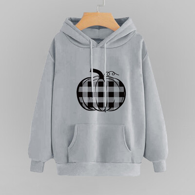 

Tailored Women Print Long Sleeve Casual Hooded Casual Pullover Top Blouse