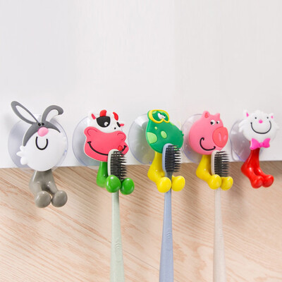 

JPGIF Wall Mounted Heavy Duty Suction Cup Antibacterial Toothbrush Holder Hooks Set