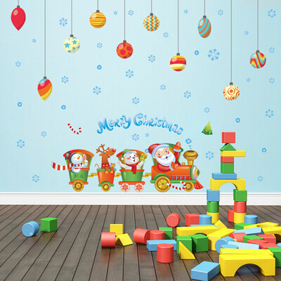

Tailored Train Christmas Ball Removable Wall Stickers