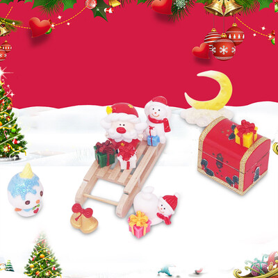 

YIWULADollhouse Miniature Scene Model Christmas Gift Set Decoration Pretend Play Toy
