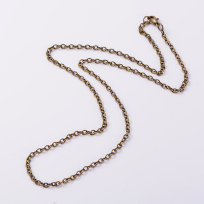 

Iron Cable Chain Necklaces with Zinc Alloy Lobster Claw Clasps Antique Bronze 192
