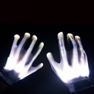 

Halloween Party Cosplay Party Personality LED Light Funny Gloves Finger Lighting Electric Skeleton