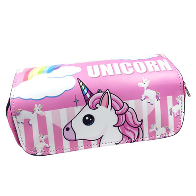 

Students Unicorn Pencil Case Pouch Coin Wallet School Supplies Large Capacity Zipper Stationery Bag 1 H04