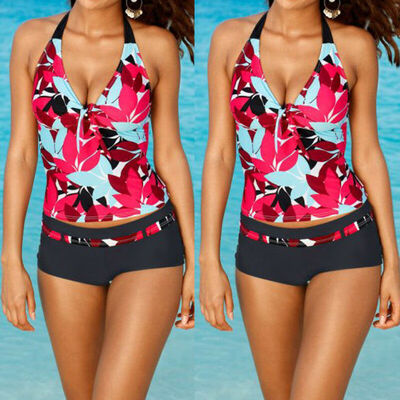 

Women Tankini Sets Sporty with Boy Shorts Bikini Swimsuit Bathing Swimwear