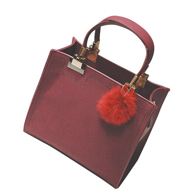 

Tailored Hair ball packs frosted handbag shoulder bag simple small square bag RD