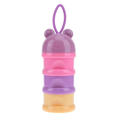 

3 Layers Portable Animal Head Cartoon Milk Powder Baby Food Storage Box
