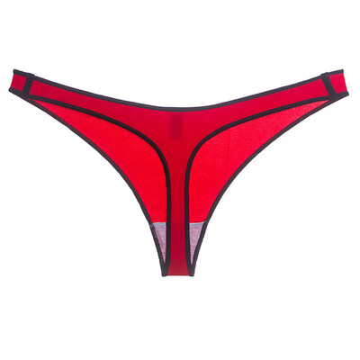 

Toponeto Female Underwear Sexy Sports Wind Colour Edge Low-waist Seamless T-thong