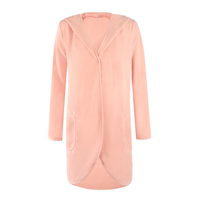 

Women Winter Warm Trench Long Sleeve Hooded Coat Cardigan Loose Outwear Overcoat