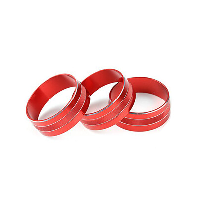 

3PCSSet Aluminum Alloy Car Air Condition Button Cover Auto Interior Decoration Switch Ring Trim for Jeep Wrangler