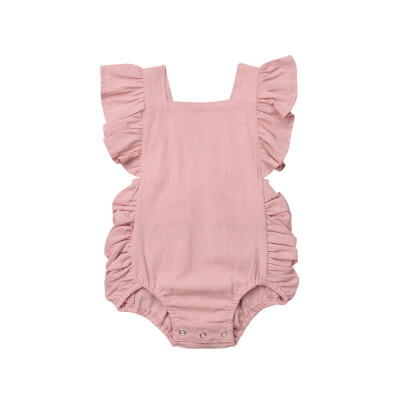 

Summer Newborn Toddler Baby Girl Clothes Ruffle Romper Jumpsuit Outfit Sunsuit