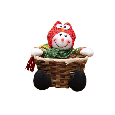 

〖Follure〗Christmas Candy Storage Basket Decoration Santa Claus Storage Basket Gift