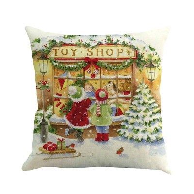 

Siaonvr Christmas Pillow Cover Pillowcases Decorative Sofa Cushion Cover 45x45cm