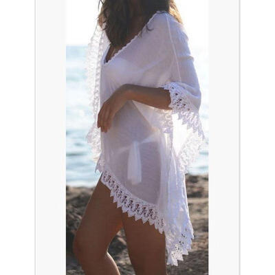 

New Women Beachwear Chiffon Lace Crochet Bikini Swimming Beach Cover Up