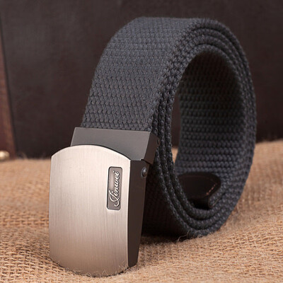 

Canvas Men belt high quality Alloy Automatic buckle belt youth Men&Women outdoor casual cowboy pants belt 110-140cm