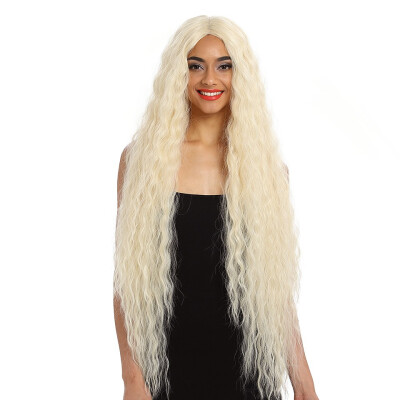 

Noble Hair Synthetic Wig Lace Front Synthetic Wig Long Curly Ombre Blonde Wig 42 Inch 613 American Synthetic Lace Front Wig