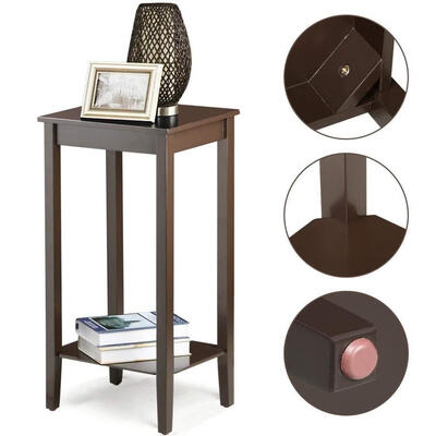 

Tall Side End Table Coffee Night Stand Bedside Sofa Table for Living Bedroom