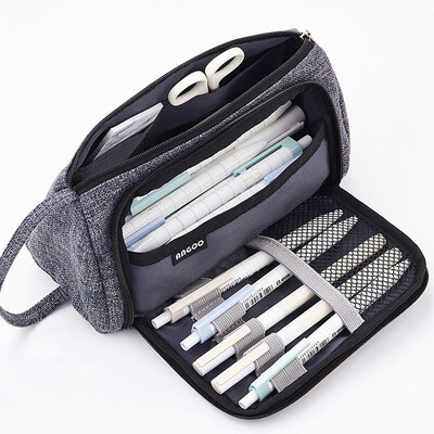 

Tailored Unisex Big Capacity Pencil Case Pen Pouch Holder Makeap Case Storage Bag