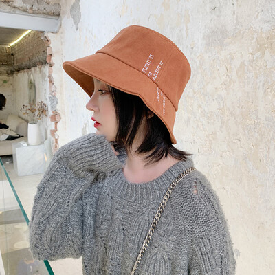 

Alphabet Fishermans Hat Womens Spring&Autumn 100 Sun Hat Day Thin Sunscreen Ultraviolet Sun Hat Womens Korean Version Tide