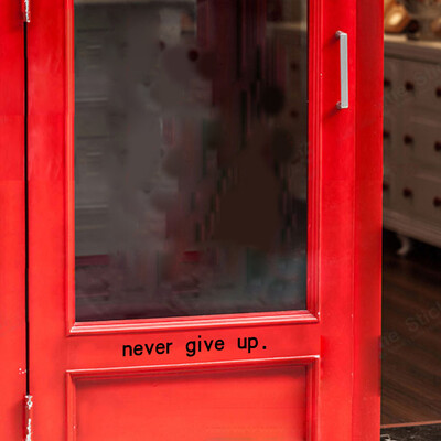 

〖Follure〗Never Give Up Removable Art Vinyl Mural Home Room Decor Door Wall Stickers