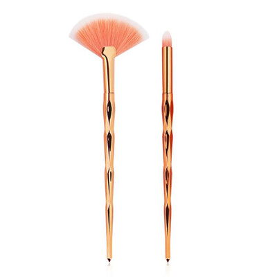 

Gobestart 2Pc Makeup Brushes Set Powder Foundation Eyeshadow Eyeliner Lip Cosmetic Brush